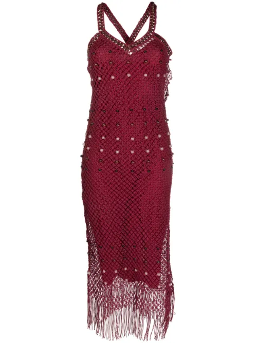 Robe en macramé Java à franges - Wales Bonner - Modalova