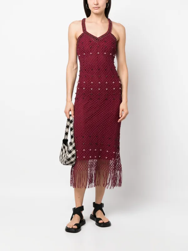 knee length dresses for ladies Java Plum