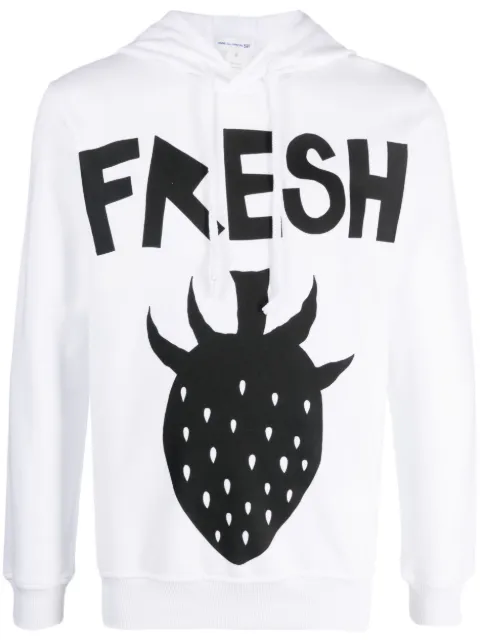 Comme Des Garçons Shirt graphic-print drawstring hoodie