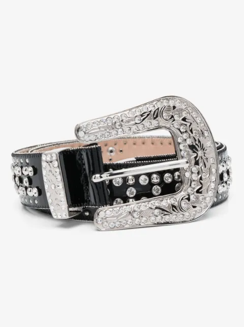Philipp Plein suede belt stones