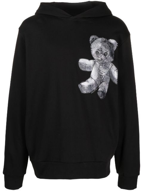 Philipp Plein Teddy Bear paisley-print hoodie Men