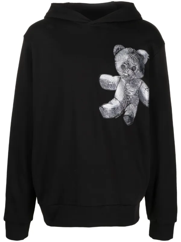 Philipp Plein Teddy Bear paisley-print Hoodie Black FARFETCH IN