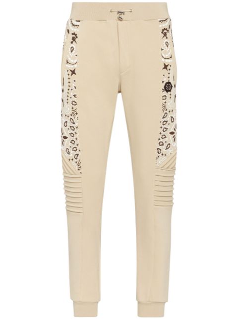 Philipp Plein bandana-print tapered track pants Men