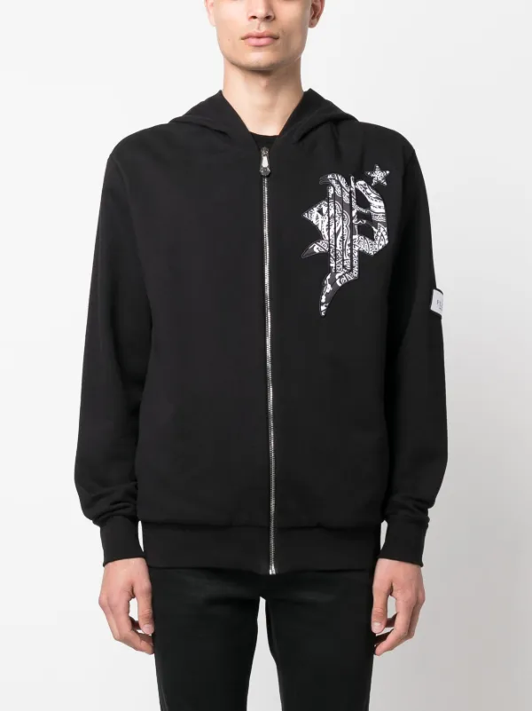 Philipp Plein ジップアップ パーカー | ブラック | FARFETCH JP