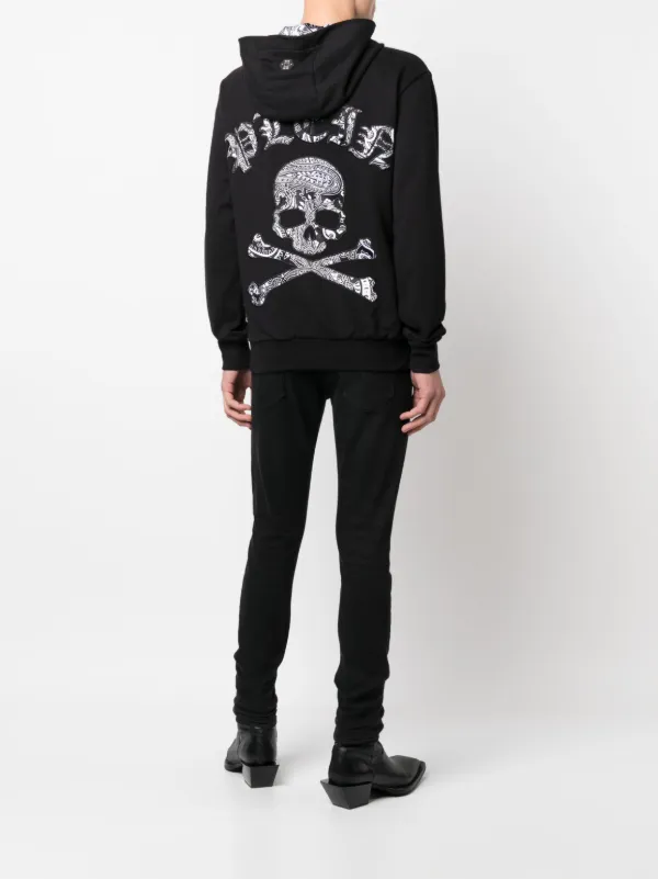 Philipp Plein スカル ジップアップパーカー Philipp Plein ジップアップ パーカー | ブラック | FARFETCH JP