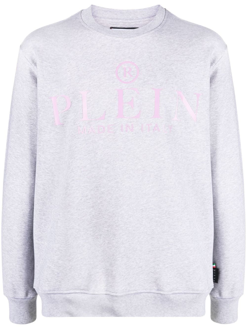 Philipp Plein Logo-print Cotton Sweatshirt In Grey