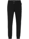 Philipp Plein logo-patch drawstring track pants - Black