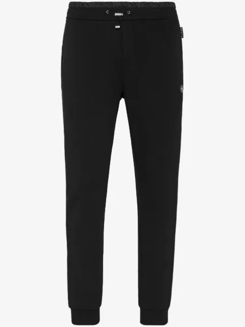 Philipp Plein pants con parche del logo y cordones en la pretina