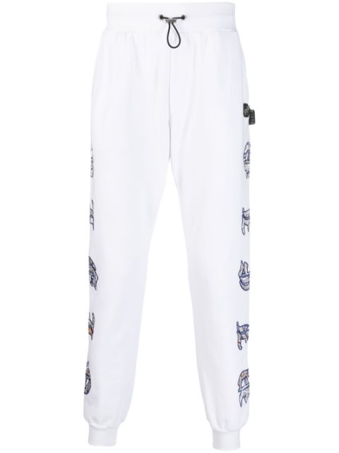 Philipp Plein paisley-print logo-patch track pants Men