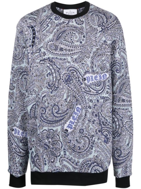 Philipp Plein paisley-print knitted jumper Men