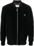 Philipp Plein logo-patch zip-up bomber jacket - Black