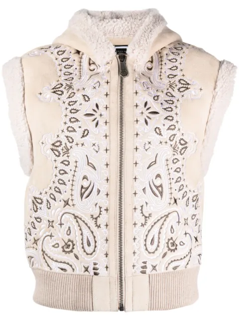 Philipp Plein bandana-print sleeveless jacket