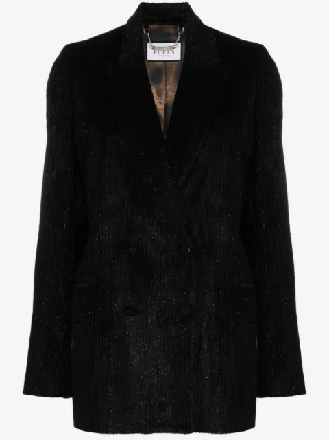 Philipp Plein blazer de pana metalizado