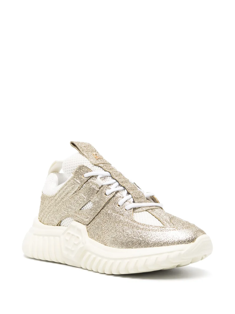 Philipp Plein Runner glitter-embellished sneakers - Goud