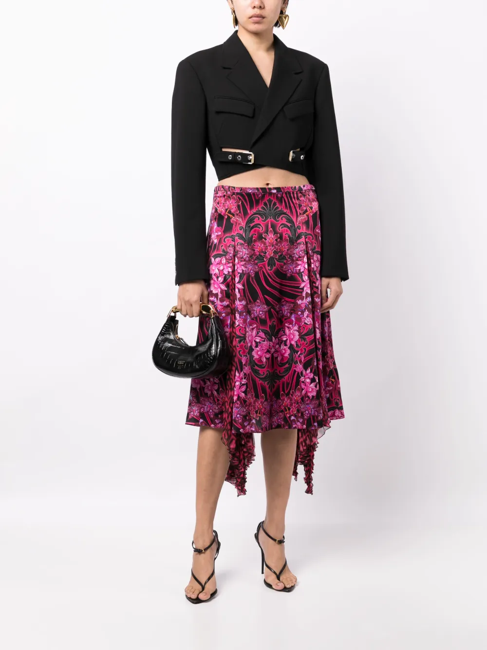 Versace Rok met bloemenprint - Roze