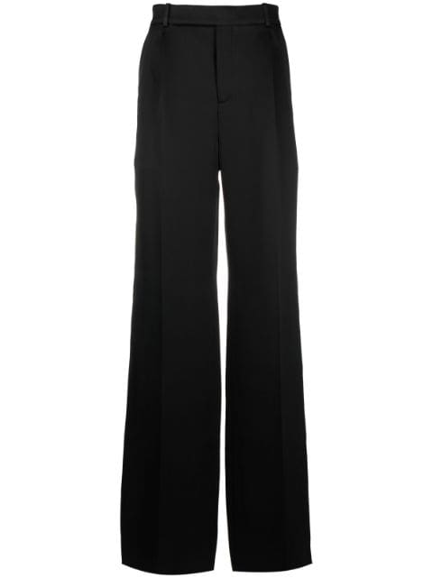 Saint Laurent silk satin tailored trousers