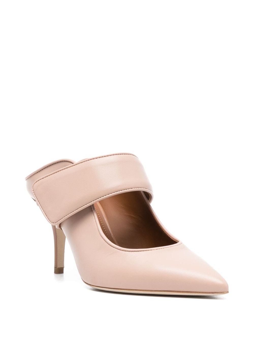 Shop Malone Souliers 90mm Leather Mules In Neutrals