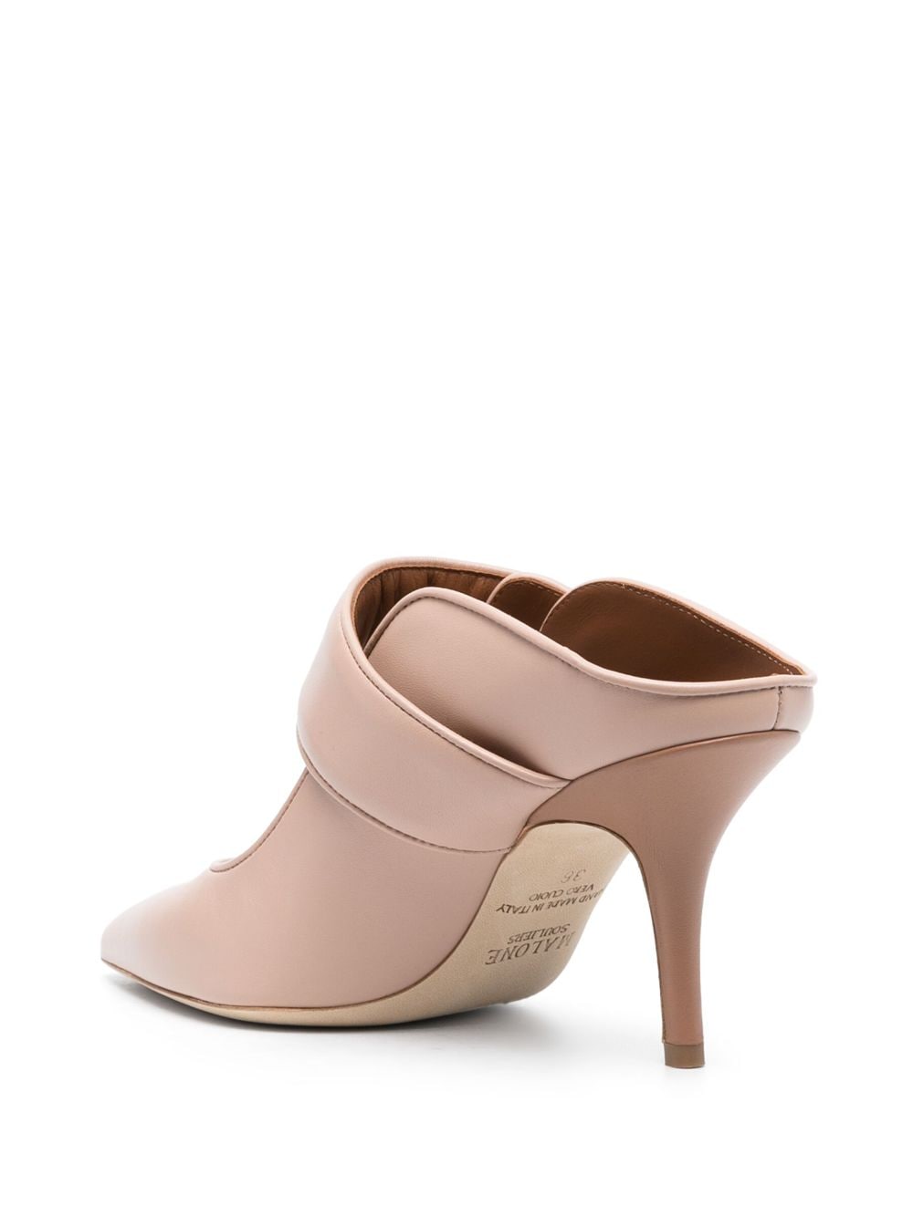 Shop Malone Souliers 90mm Leather Mules In Neutrals