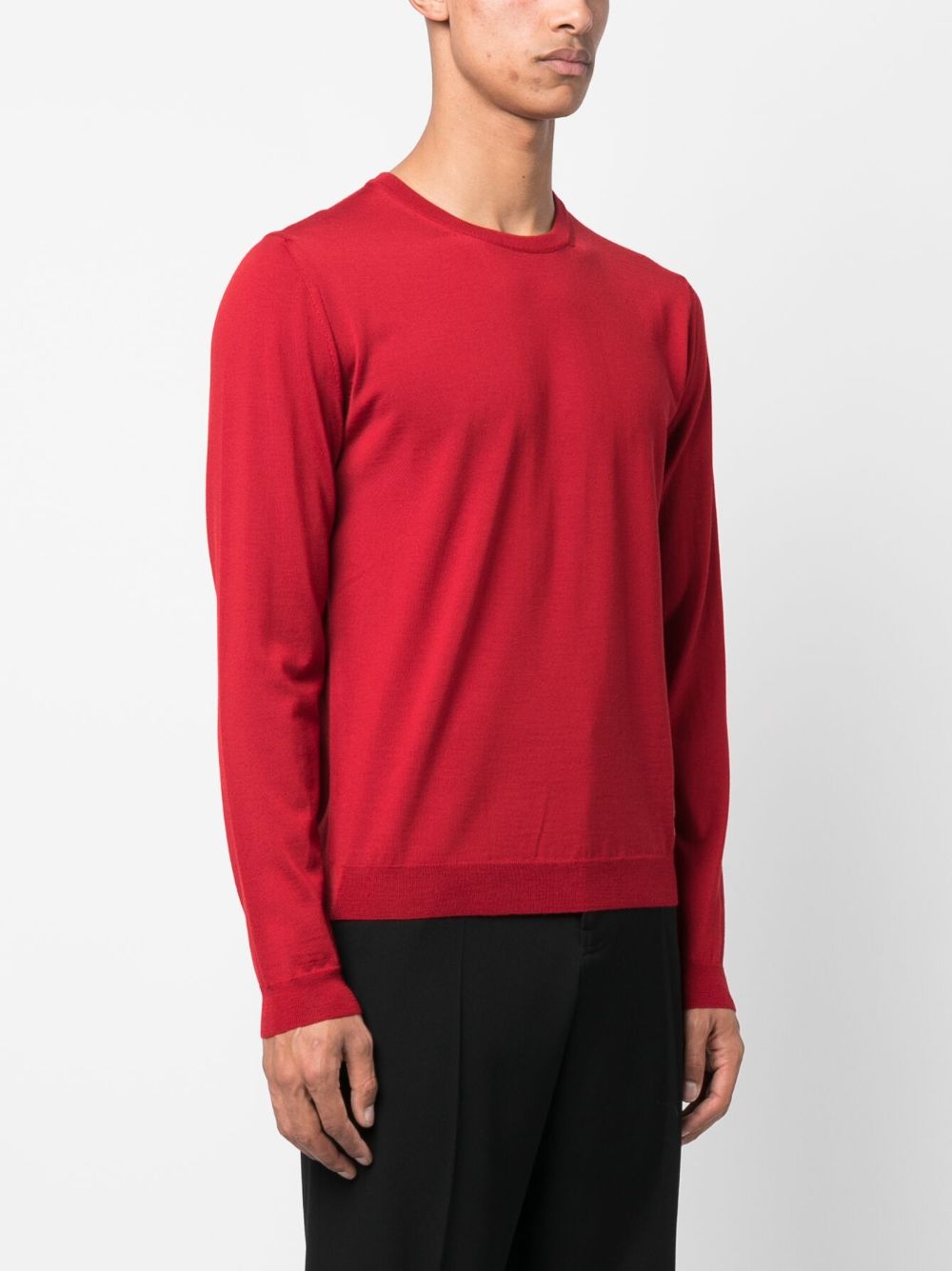 Shop Gucci Horsebit Intarsia Wool Jumper In Red