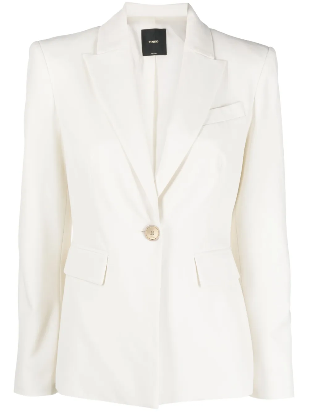 Pinko Single-breasted Blazer Jacket In White