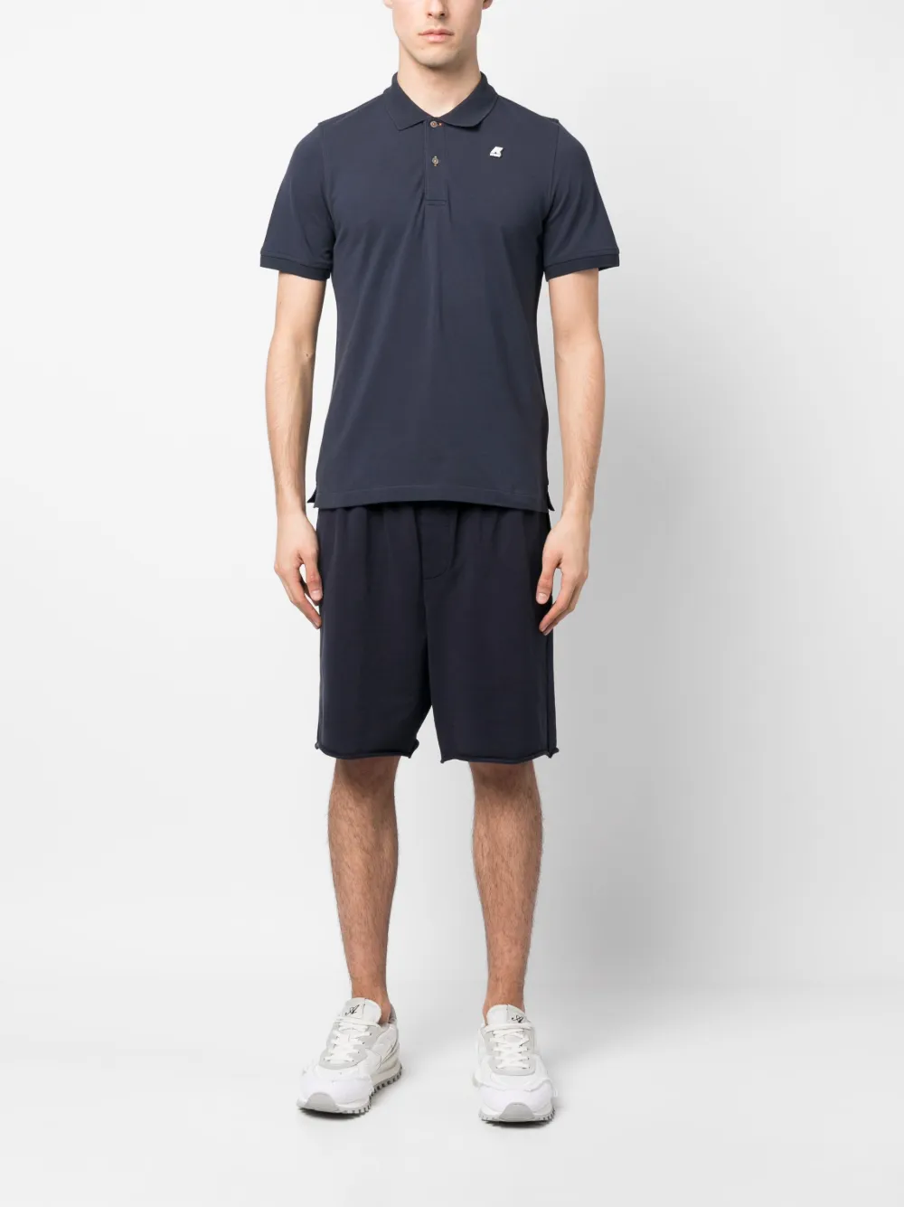 K-Way Poloshirt met logopatch - Blauw