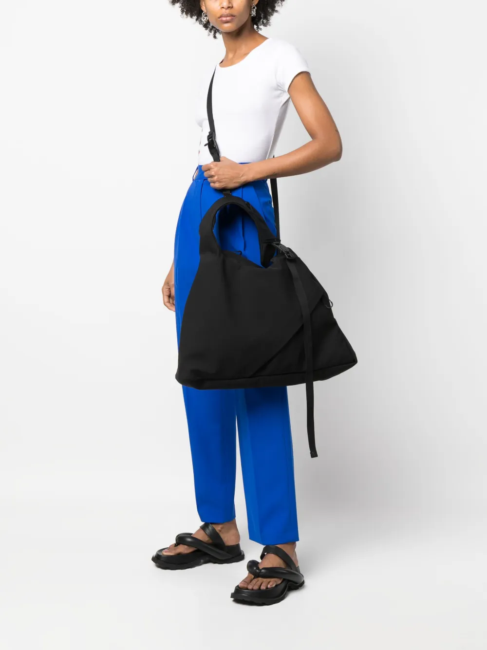 JOHANNA PARV Asymmetrische shopper - Zwart