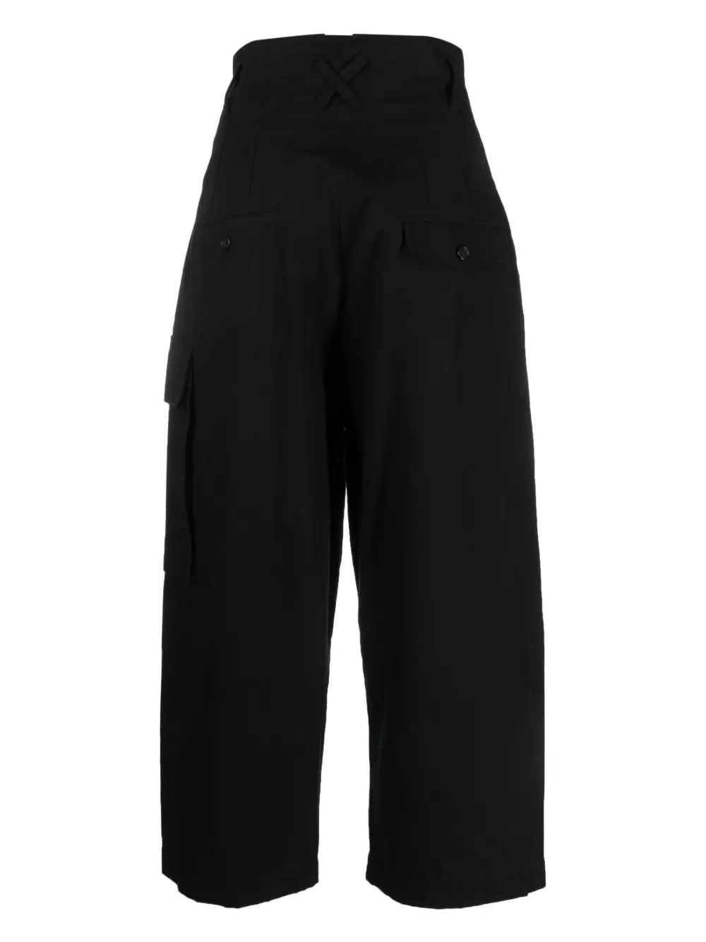 Isabel Benenato drop-crotch pleated trousers - Zwart