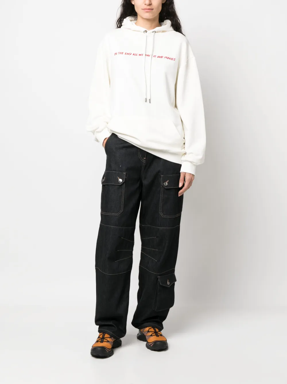 Throwback. Hoodie met grafische print - Wit