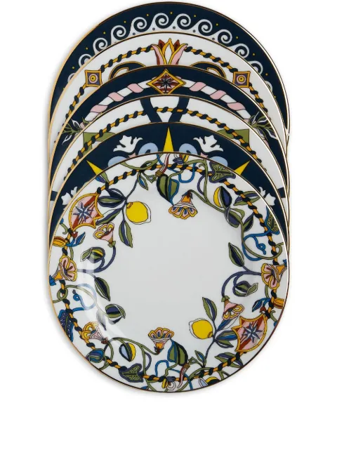 La DoubleJ graphic-print dessert plates 