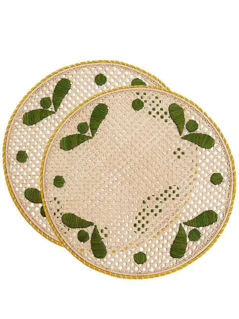 La DoubleJ dækkeserviet i vævet bast (sæt med 2)