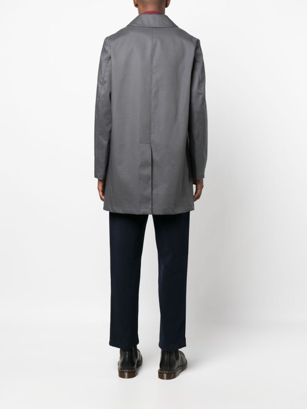 Shop Mackintosh Cambridge Raintec Cotton Coat In Grey