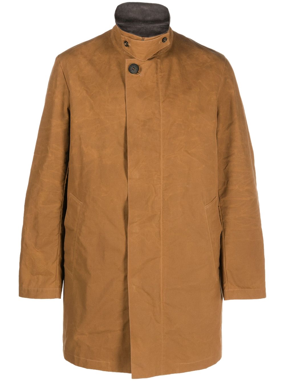 Mackintosh Norfolk Single-breasted Cotton Coat In Brown