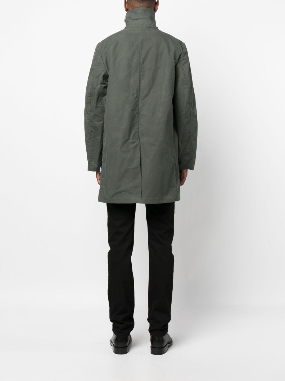 Shop Mackintosh Norfolk Long-sleeve Raincoat In Green