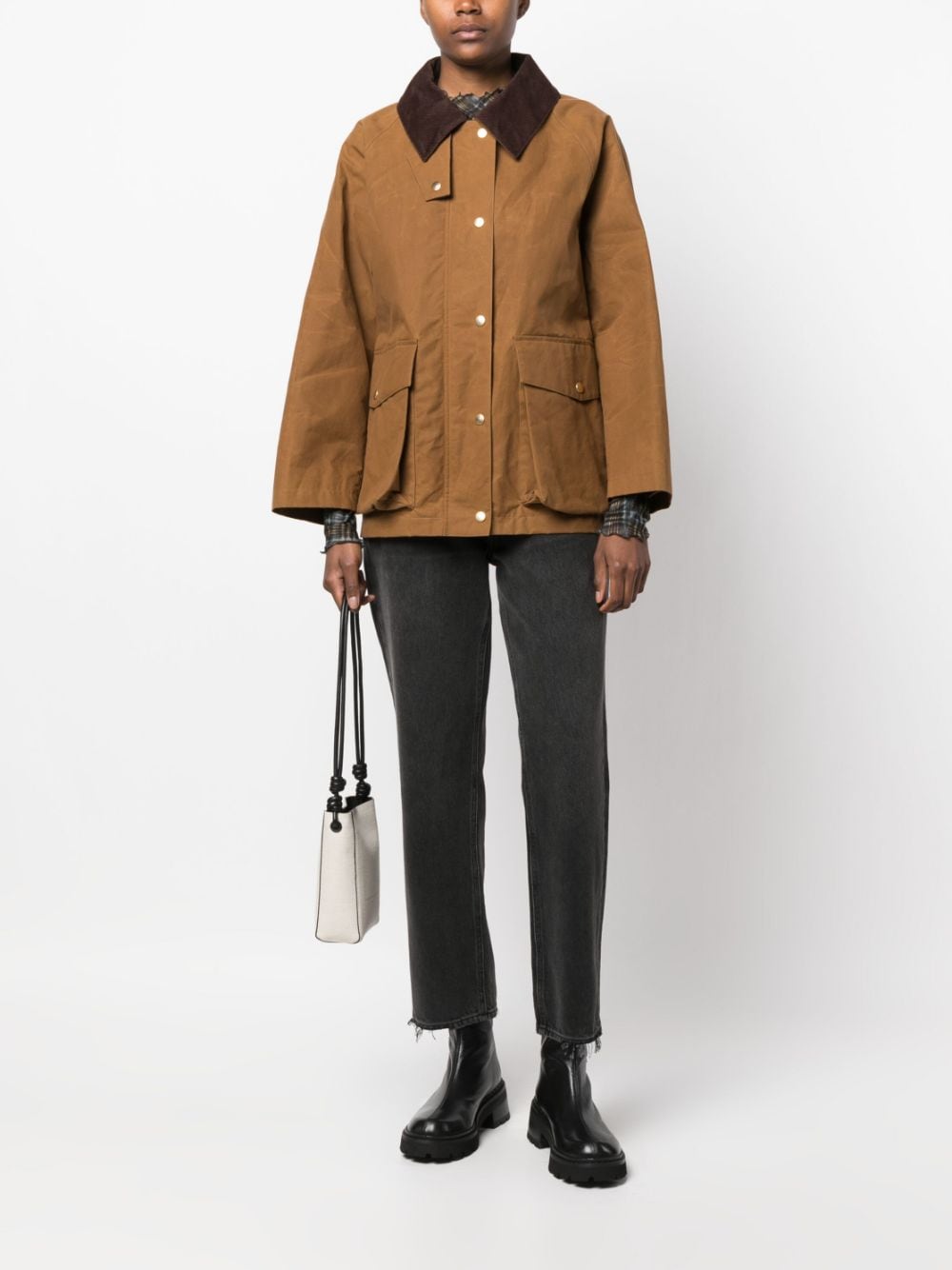 Shop Mackintosh Blair Waxed-cotton Field Jacket In Brown
