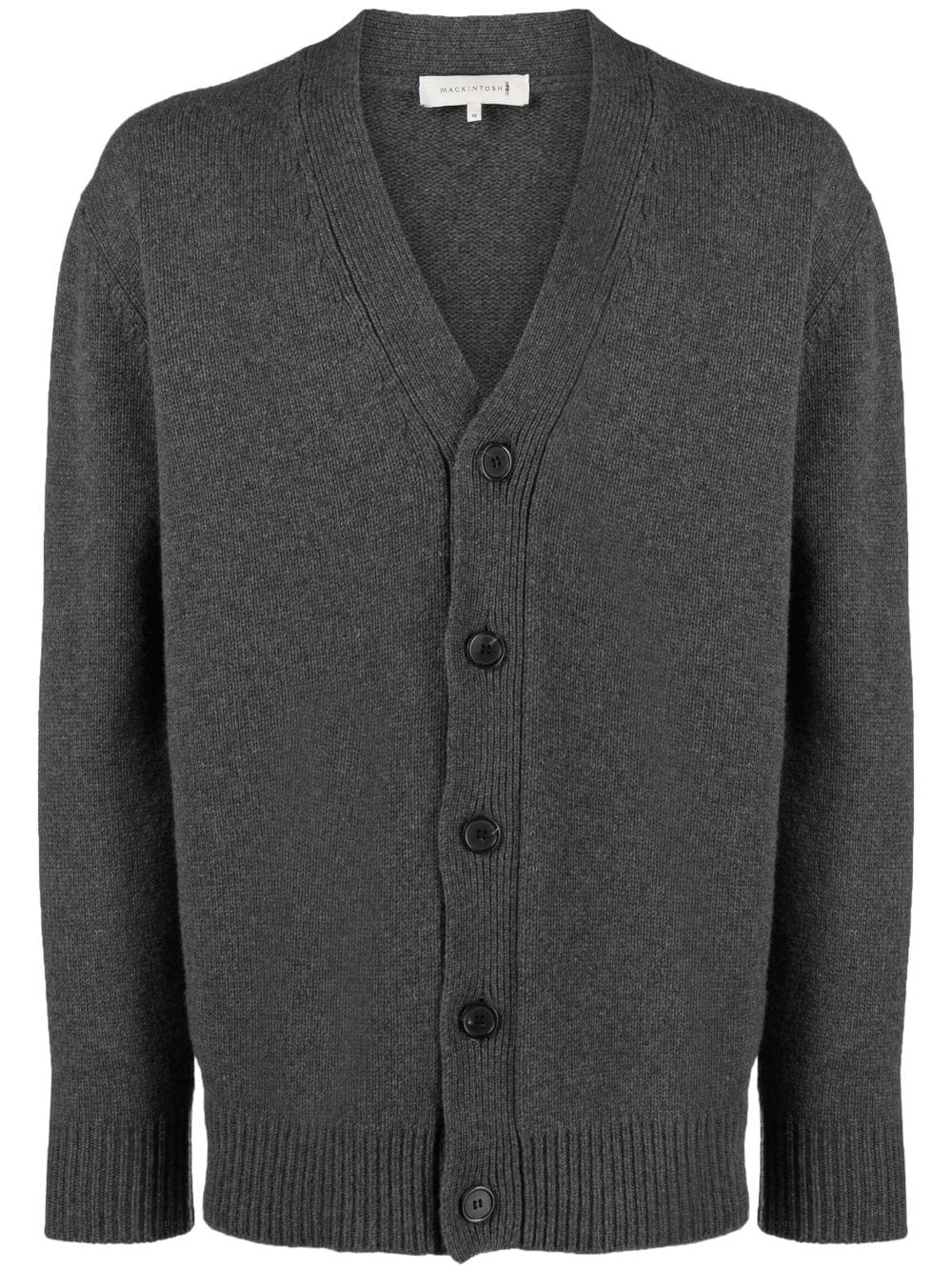 Mackintosh Stockholm Knitted Cardigan In Grey