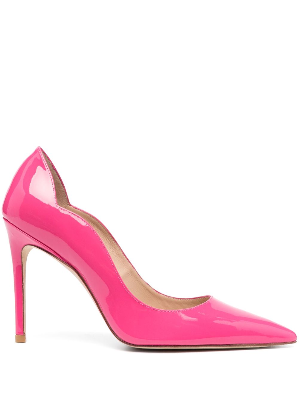 STUART WEITZMAN PATENT POINTED-TOE PUMPS