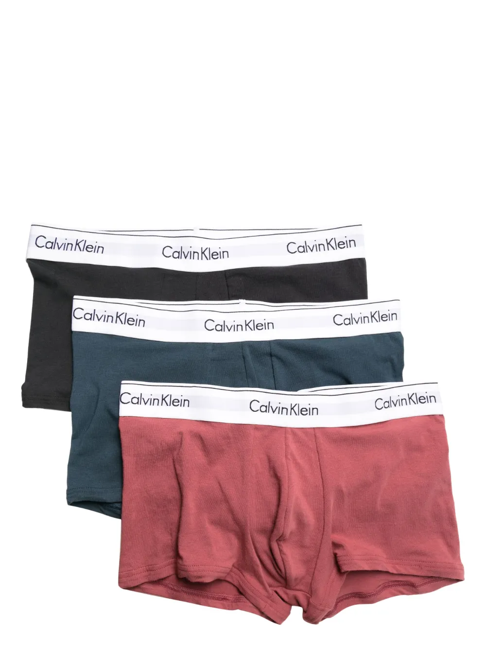Calvin Klein Logo-waistband Stretch-cotton Boxers In Multicolour