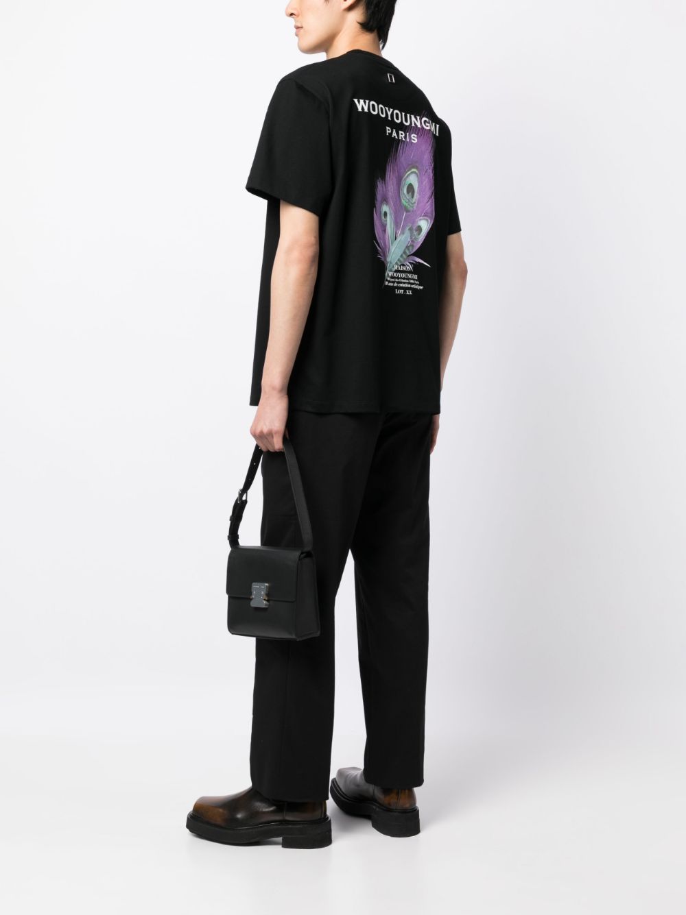 Shop Wooyoungmi Graphic-print Cotton T-shirt In Black