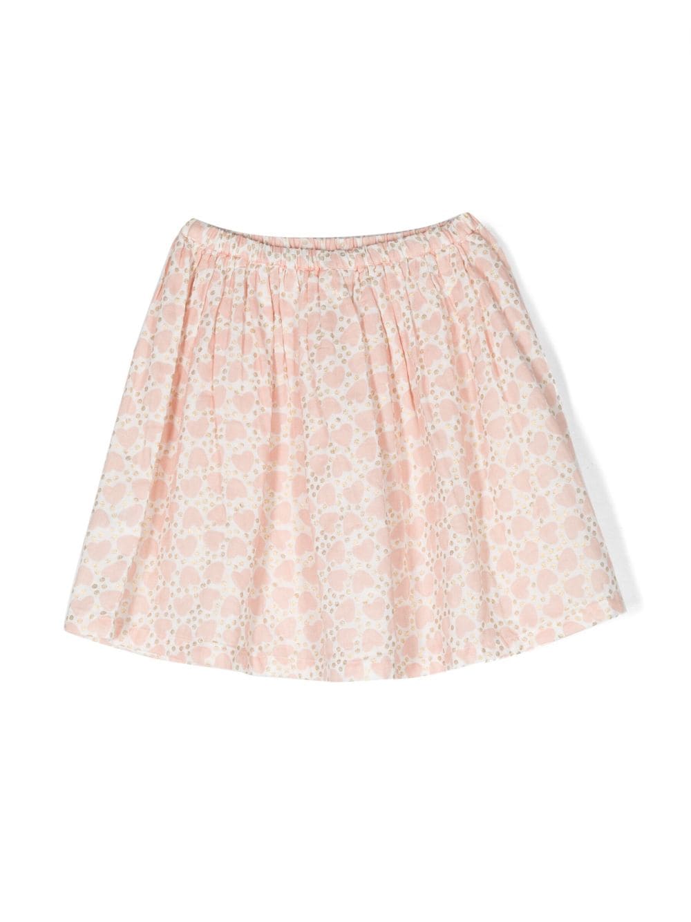 Shop Bonton Graphic-print Cotton Skirt In Pink