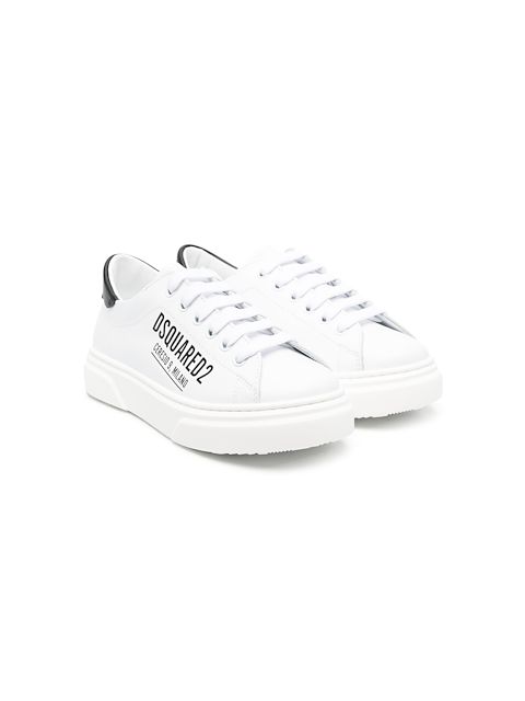 Dsquared2 Kids logo-print leather sneakers