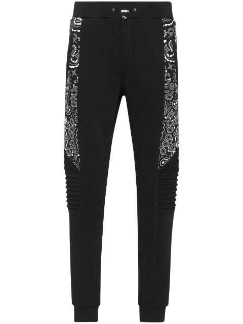 Philipp Plein paisley-print cotton track pants Men