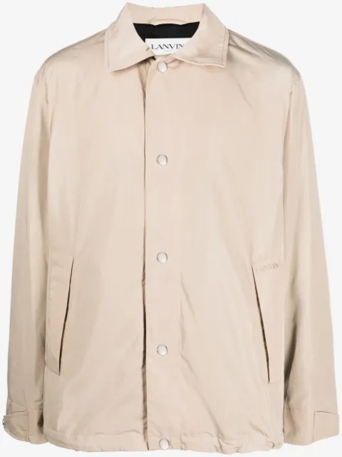 Lanvin logo-embroidered shirt jacket