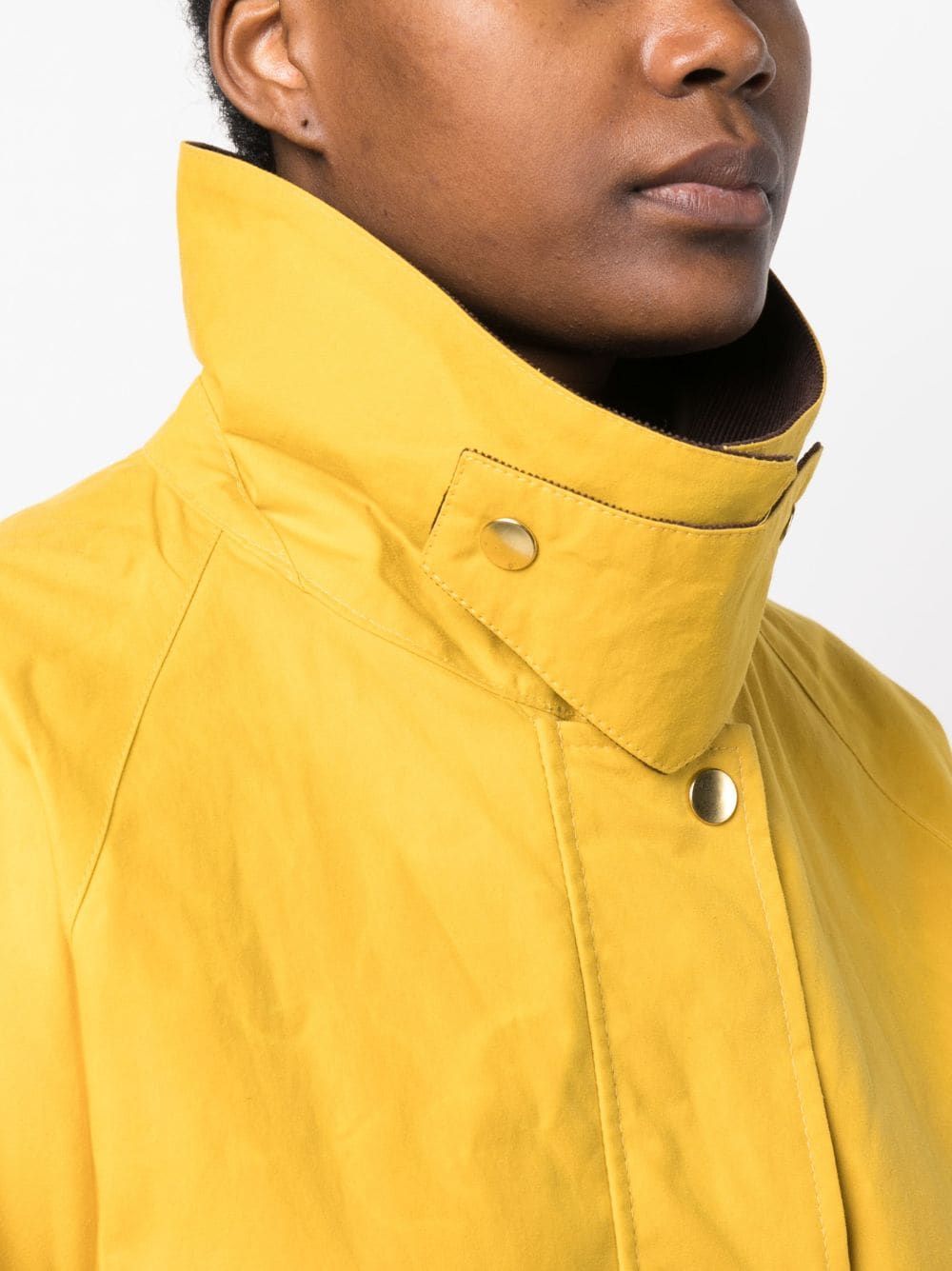 Shop Mackintosh Blair Waxed Cotton Field Jacket In Yellow