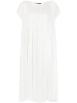 ワンピース GIANLUCA CAPANNOLO Woman Dress Grey 23IA1167700 6056 off white virgin wool short-sleeved dress GIANLUCA CAPANNOLO