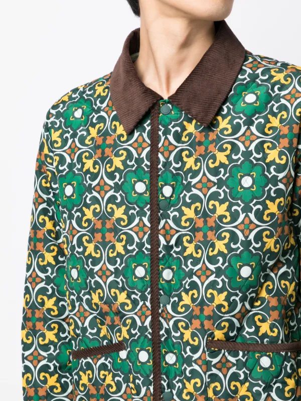 Drôle De Monsieur ジオメトリックパターン キルティングジャケット  