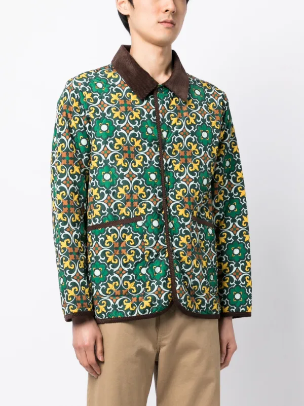 Drôle De Monsieur geometric-print Quilted Jacket - Farfetch