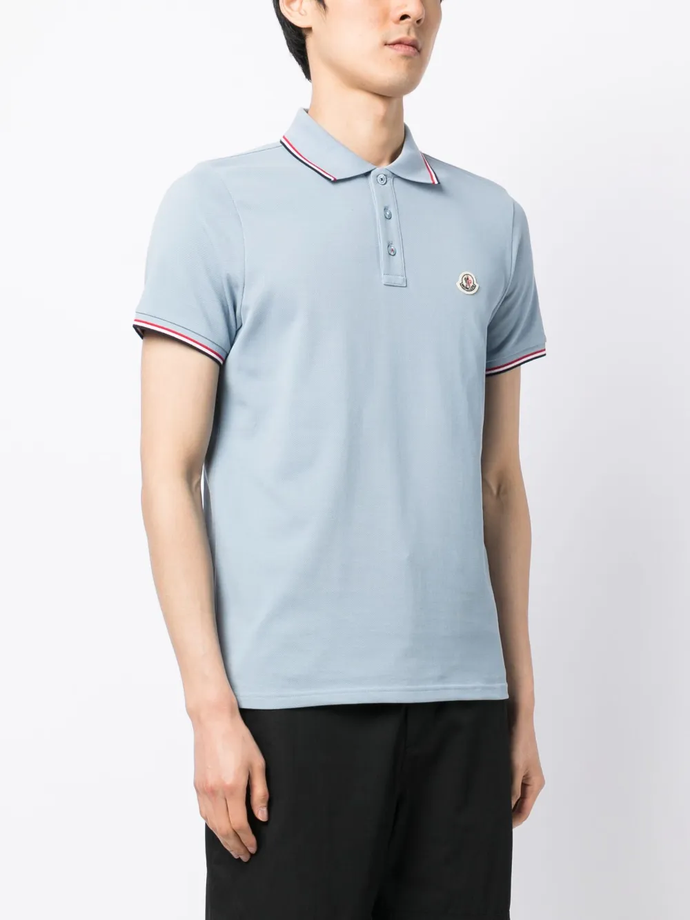 Moncler logo-badge polo shirt