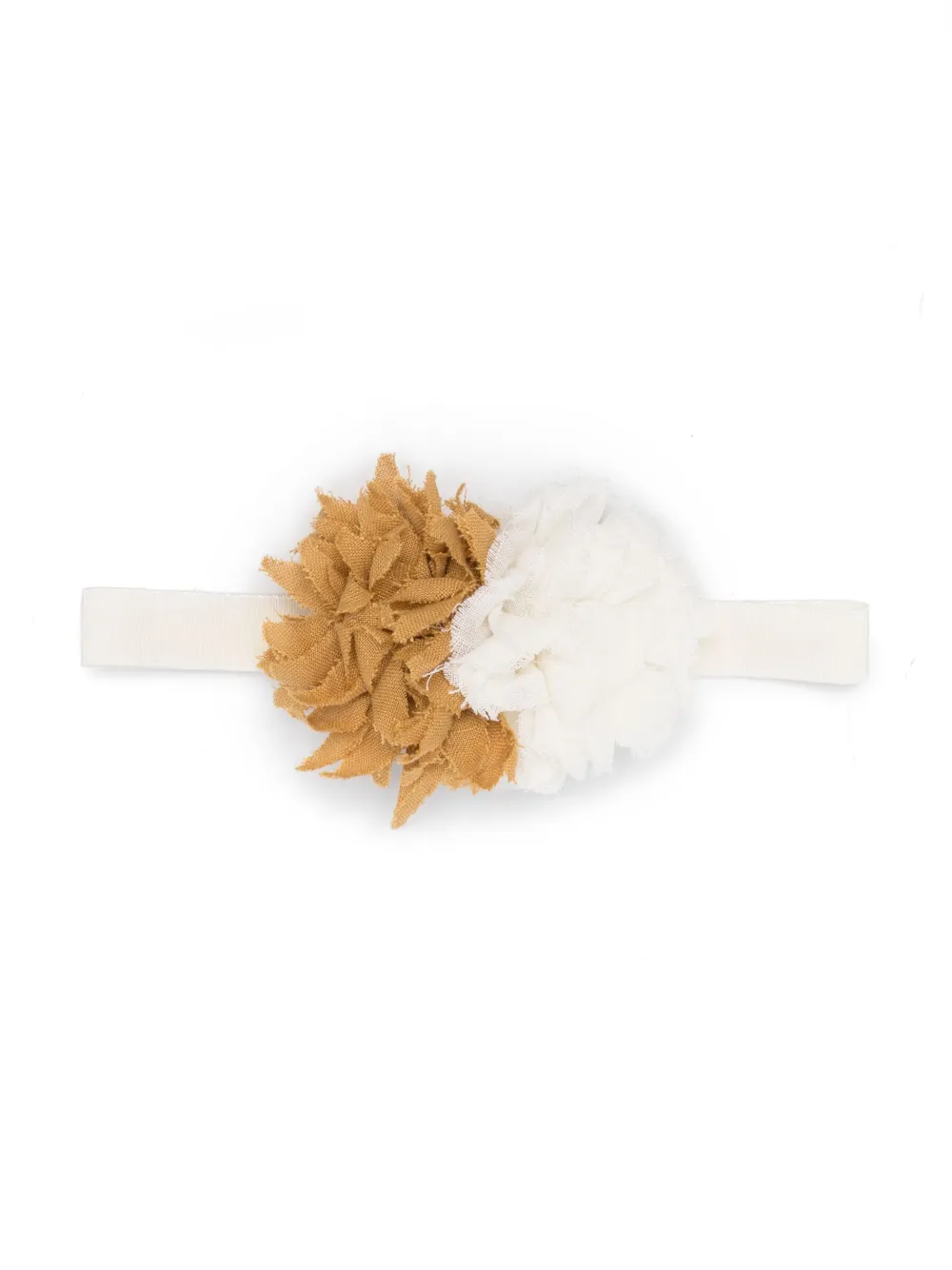 Caffe' D'orzo Kids' Two-tone Pompom Headband In White