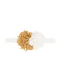 Caffe' D'orzo two-tone floral-appliqué hais band - White