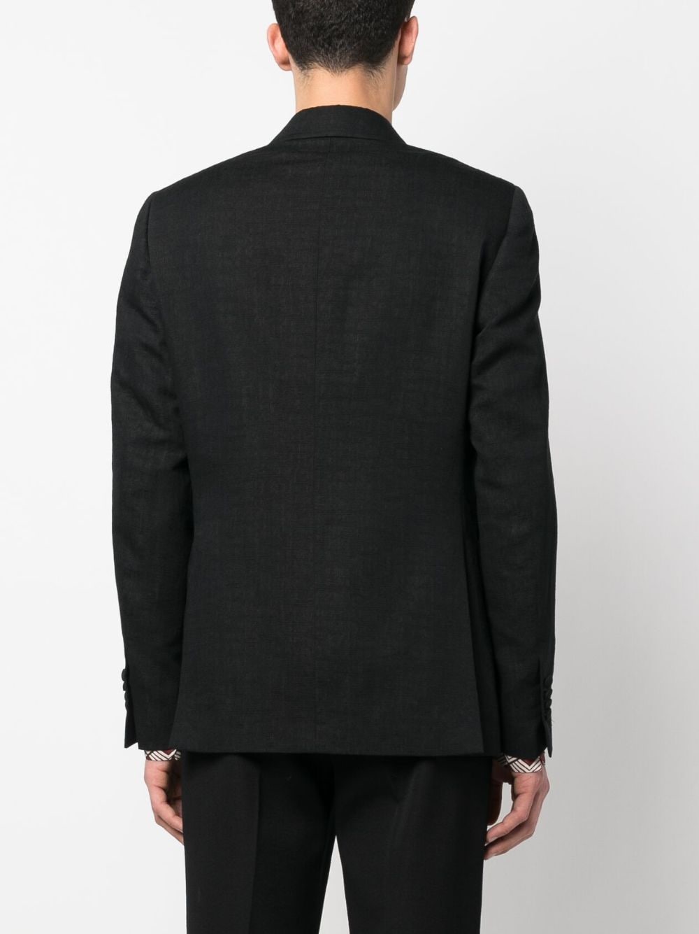 Shop Lardini Single-breasted Peak-lapels Blazer In Black